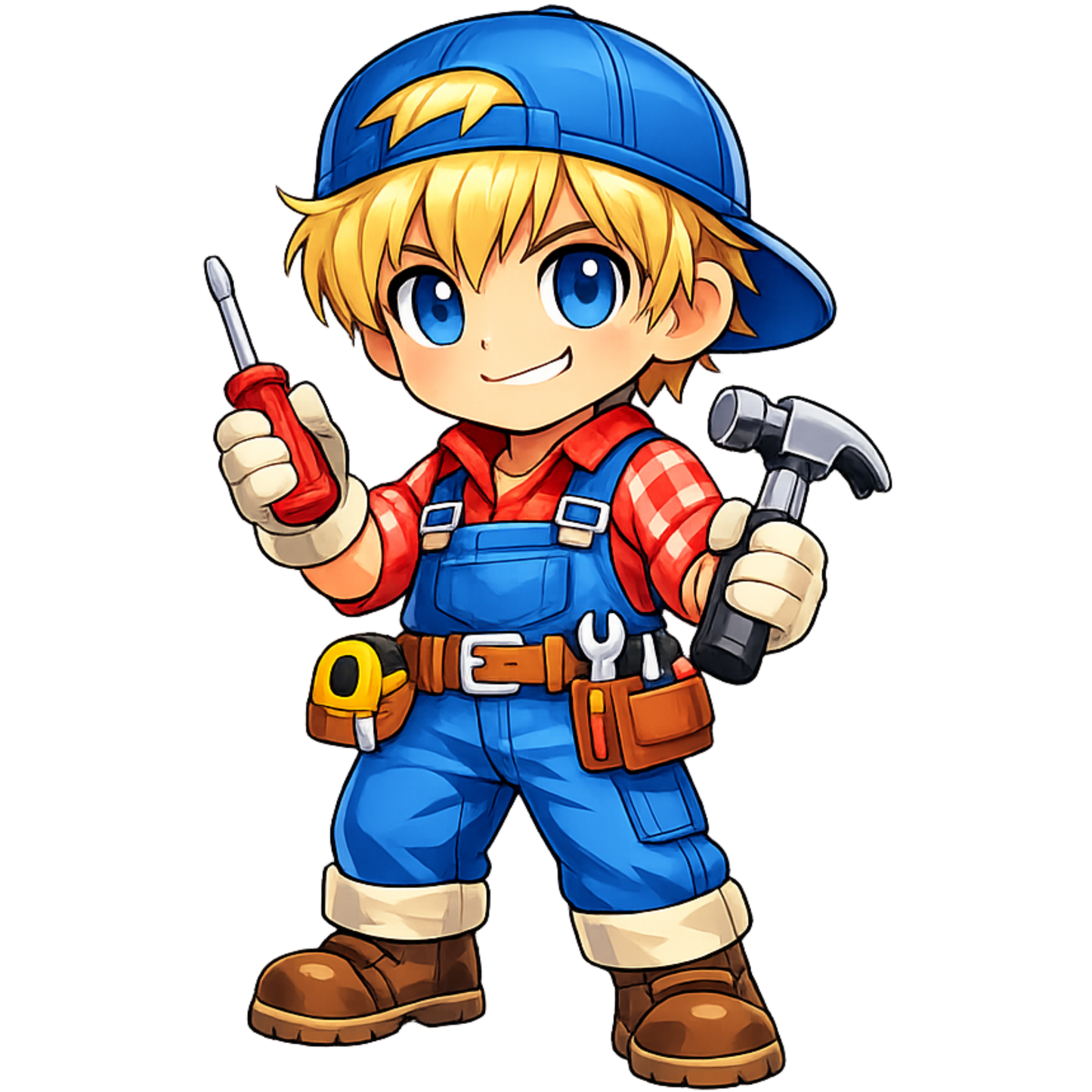 Bügelbild Handwerker blond