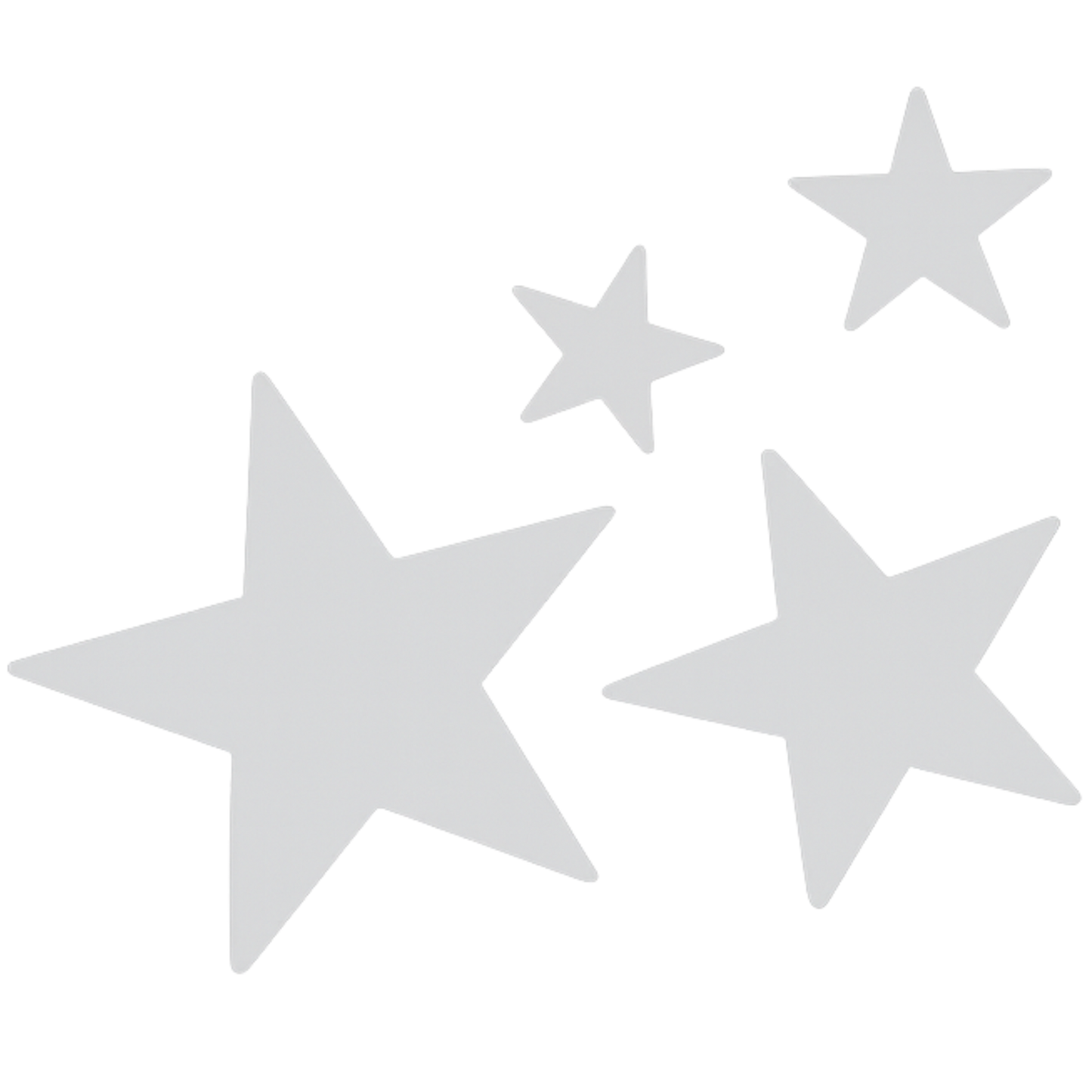 Bügelbild 4 Sterne grau