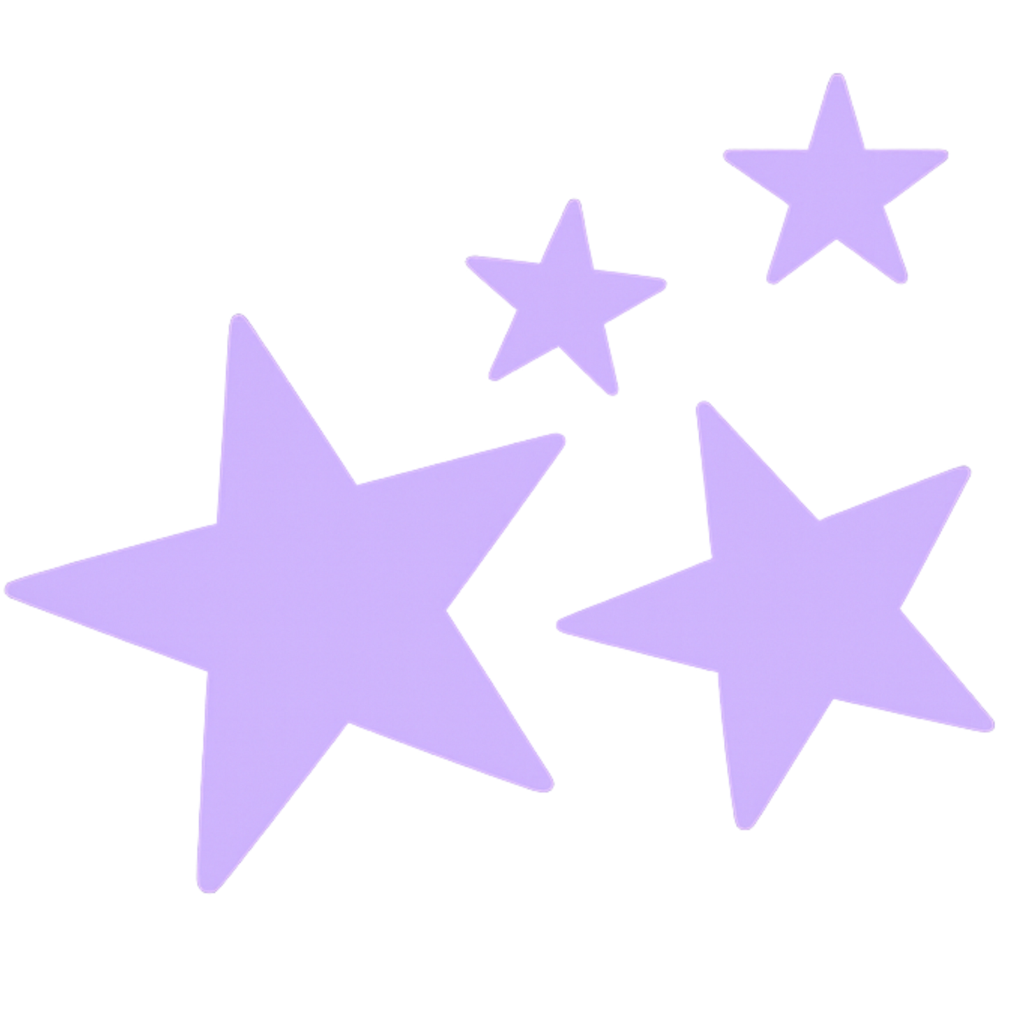 Bügelbild 4 Sterne flieder