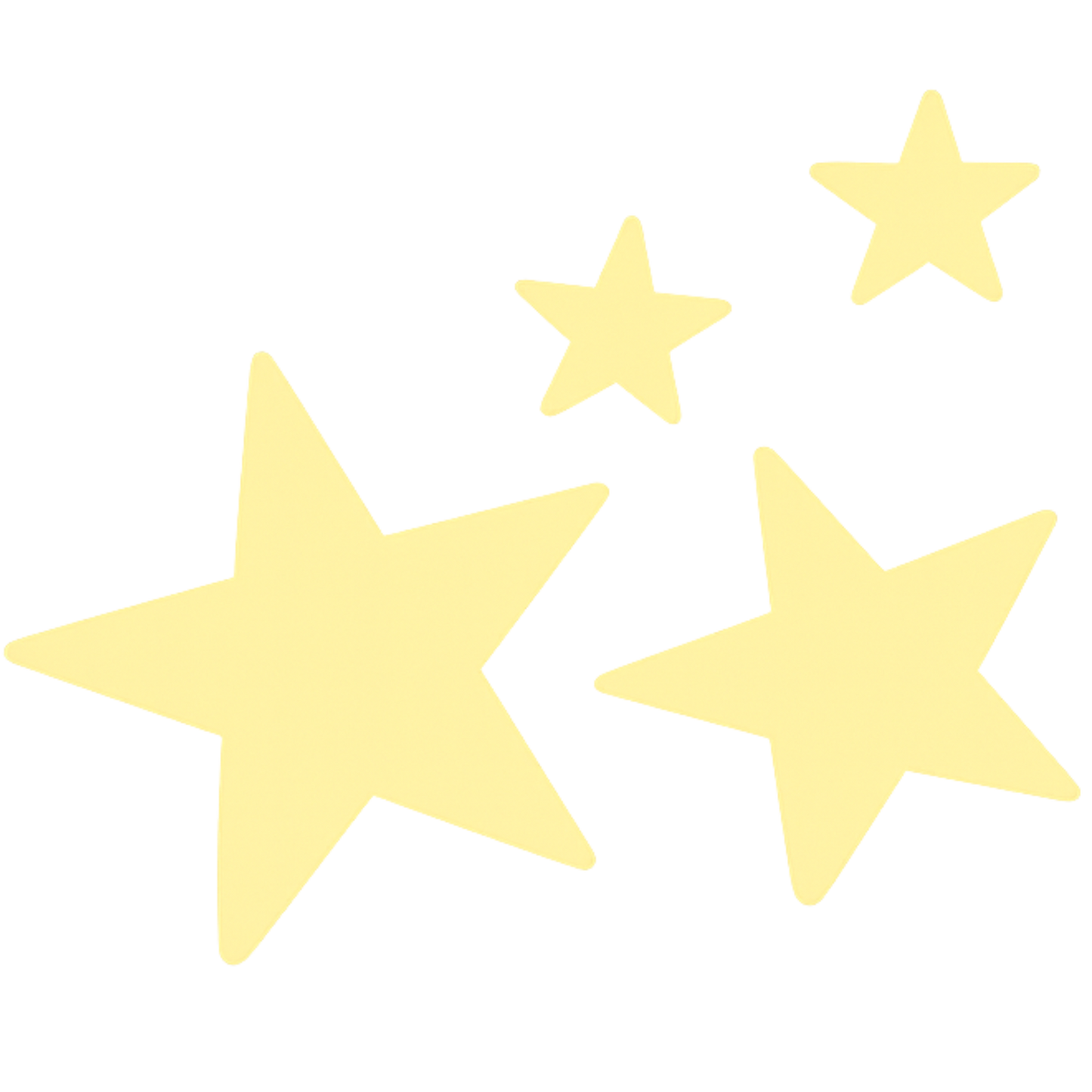 Bügelbild 4 Sterne gelb