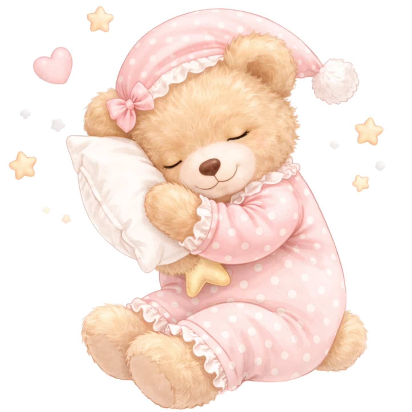 Bügelbild Teddy schlafend