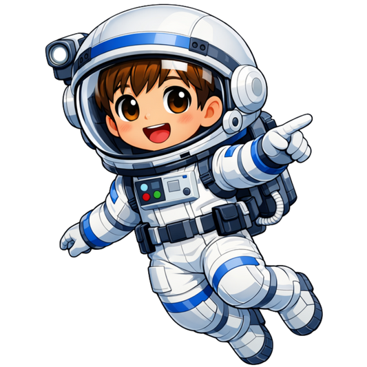 Bügelbild Astronaut fliegend