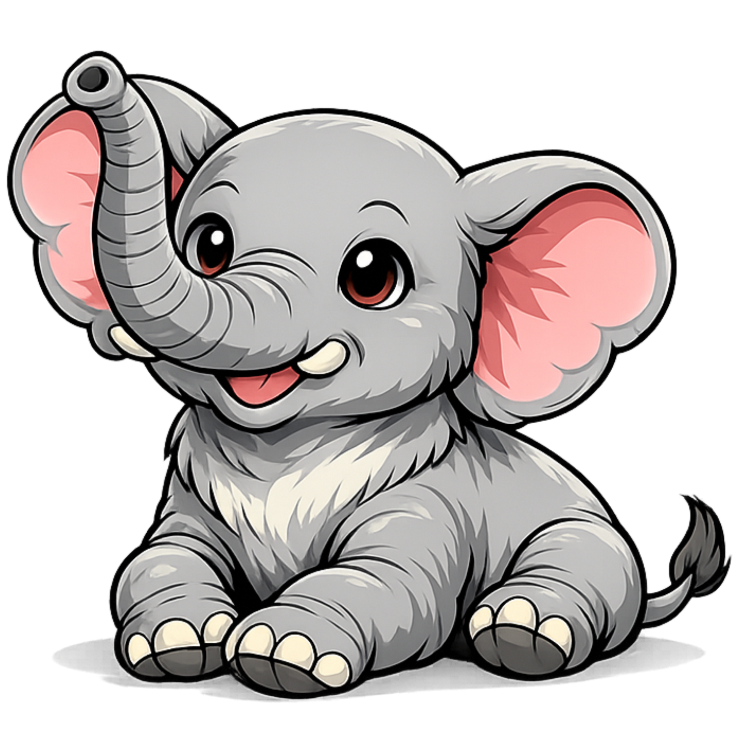 Bügelbild Elefant liegend