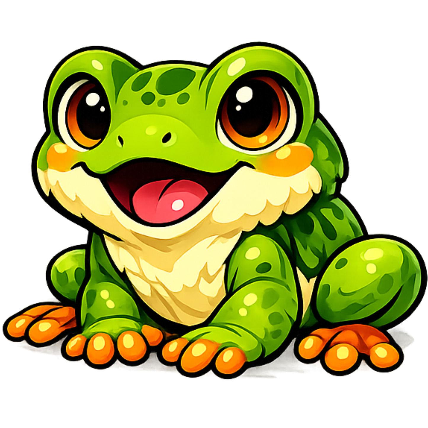 Bügelbild Frosch grün