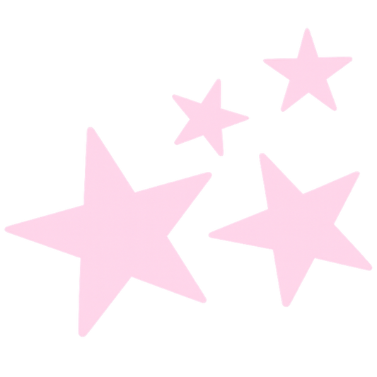 Bügelbild 4 Sterne rosa