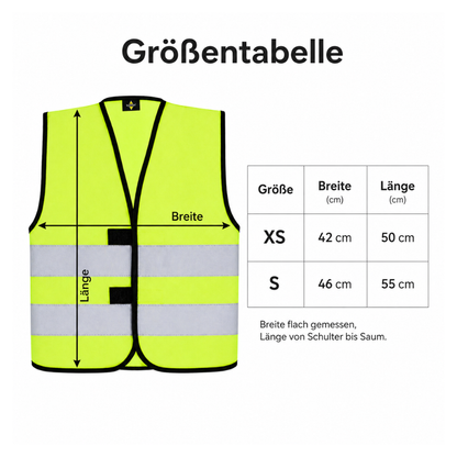 Kinder Warnweste mit Reflexstreifen