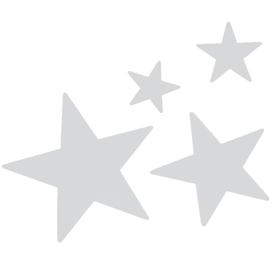 Bügelbild 4 Sterne grau