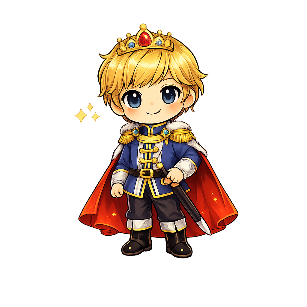 Bügelbild Prinz blond