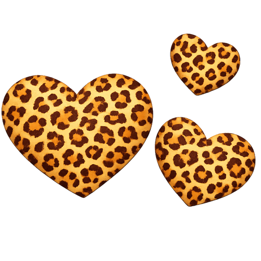Bügelbild Herzen Leo