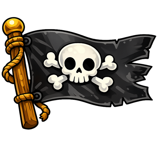 Bügelbild Piratenflagge