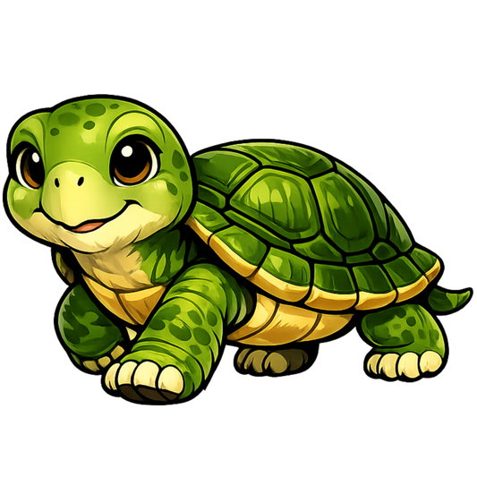 Bügelbild Schildkröte grün
