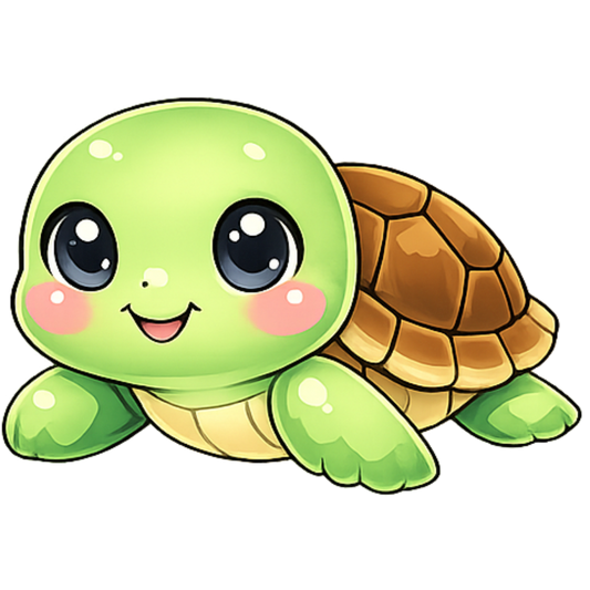 Bügelbild Schildkröte lächelnd