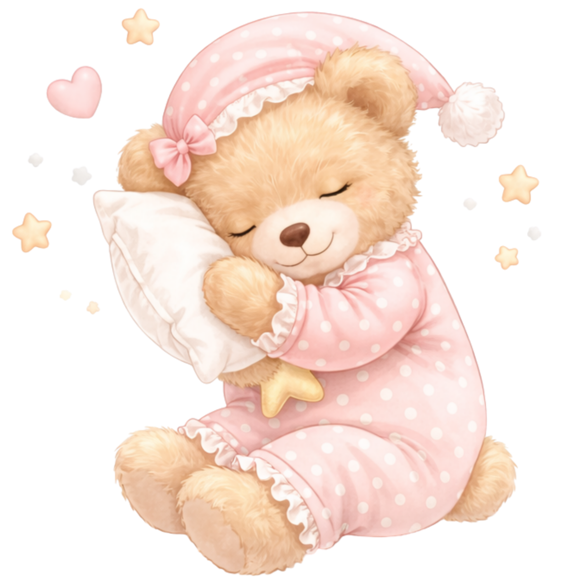 Bügelbild Teddy schlafend