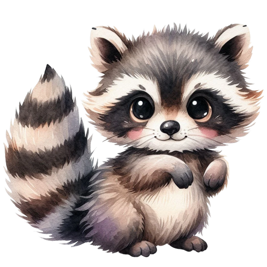 Bügelbild Waschbär
